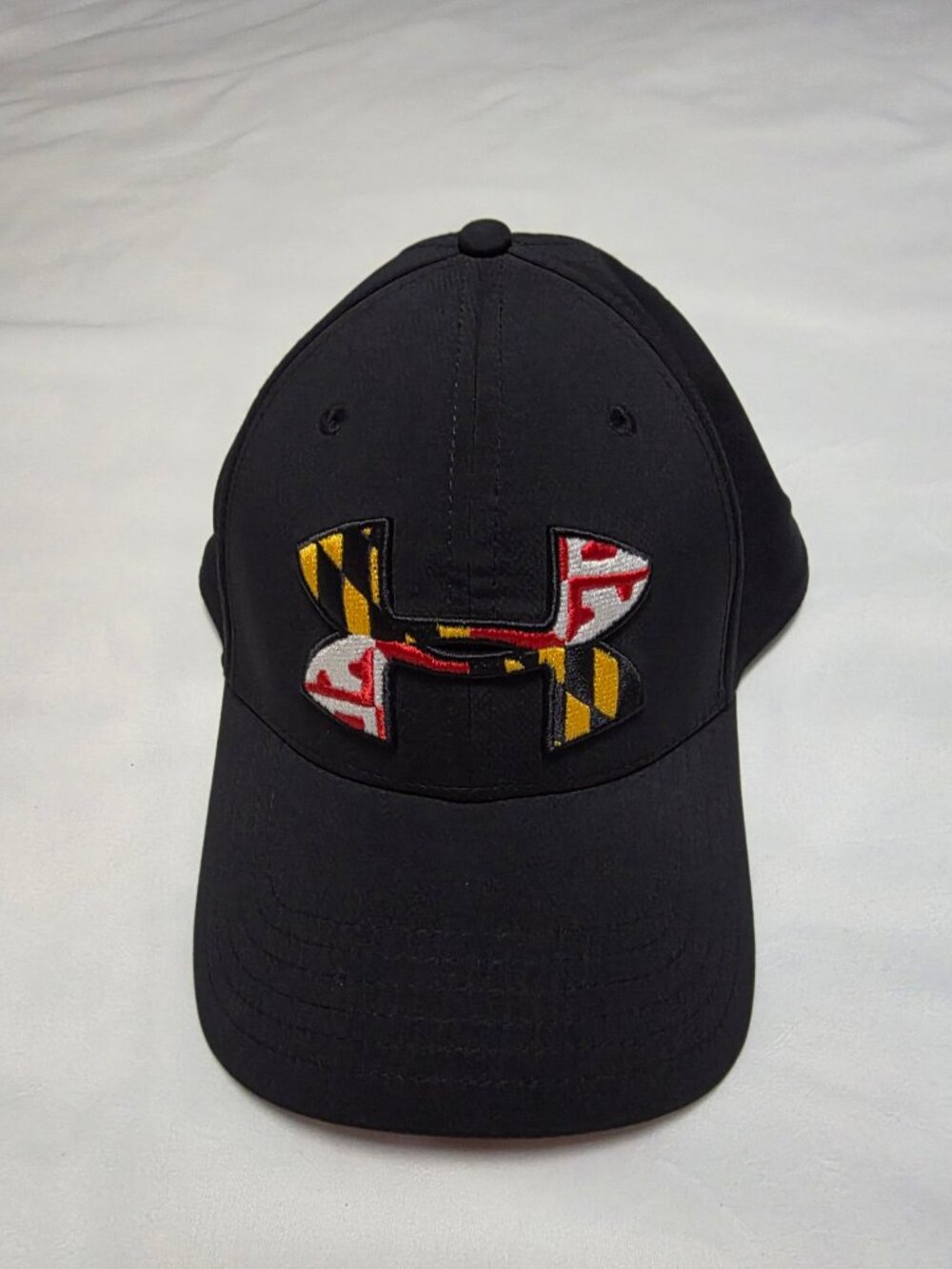 Under Armour Maryland Flag Golf Hat Cap Black Fitted M/L New
